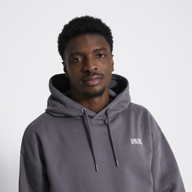 Printed hoodie "East 2.0" Grey